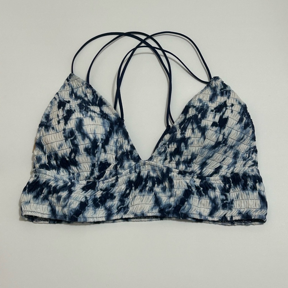 Victorias Secret PINK Padded-Smocked-Strappy Back-Wireless
Bralette Tie Dye XL